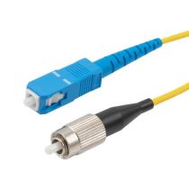 L-Com FC/SC 9/125 Single Mode Simplex Fiber Patch Cable, LSZH