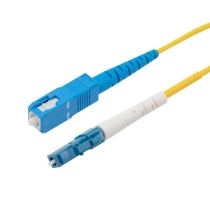 L-Com LC/SC 9/125 Single Mode Simplex Fiber Patch Cable, LSZH