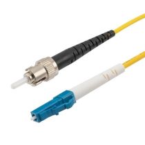 L-Com LC/ST 9/125 Single Mode Simplex Fiber Patch Cable, LSZH