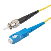 L-Com SC/ST 9/125 Single Mode Simplex Fiber Patch Cable, LSZH