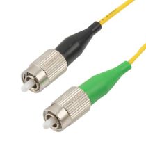 L-Com FC/APC to FC/UPC 9/125 Single Mode Simplex Fiber Patch Cable, LSZH, OS2