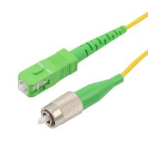 L-Com FC/APC to SC/APC 9/125 Single Mode Simplex Fiber Patch Cable, LSZH, OS2