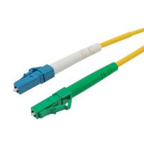 L-Com LC/APC to LC/UPC 9/125 Single Mode Simplex Fiber Patch Cable, LSZH, OS2