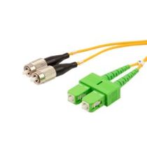 SC/APC to FC/UPC 9/125 Singlemode Duplex Plenum Fiber Patch Cable - OS2