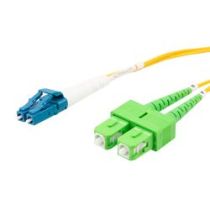 Fiber Optic Patch Cable SC/APC to LC/UPC Duplex - 9/125 Single mode OS2 - LSZH