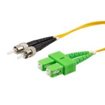 Fiber Optic Patch Cable SC/APC to ST/UPC Duplex - 9/125 Single mode OS2 - LSZH