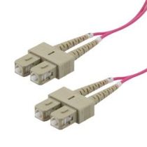 SC/SC 50/125 Multimode 40/100GB Duplex Plenum Fiber Patch Cable - OM4
