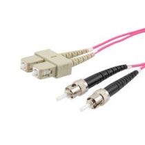 SC/ST 50/125 Multimode 40/100GB Duplex Plenum Fiber Patch Cable - OM4