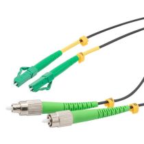 L-com Fiber Optic Patch Cord SM G652D Duplex FC/APC-LC/APC Armored 4.8mm LSZH Black