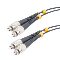 L-com Fiber Optic Patch Cord SM G652D Duplex FC/UPC-FC/UPC Armored 4.8mm LSZH Black