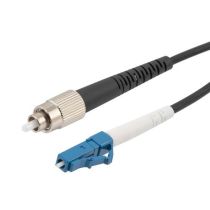 L-com Fiber Optic Patch Cord SM G652D Simplex FC/UPC-LC/UPC Armored 3.0mm LSZH Black