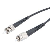 L-com Fiber Optic Patch Cord SM G652D Simplex FC/UPC-ST/UPC Armored 3.0mm LSZH Black