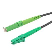 L-com Fiber Optic Patch Cord SM G652D Simplex LC/APC-E2000/APC Armored 3.0mm LSZH Black