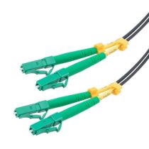 L-com Fiber Optic Patch Cord SM G652D Duplex LC/APC-LC/APC Armored 4.8mm LSZH Black
