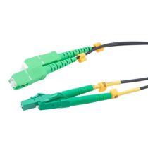 L-com Fiber Optic Patch Cord SM G652D Duplex LC/APC-SC/APC Armored 4.8mm LSZH Black