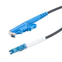 L-com Fiber Optic Patch Cord SM G652D Simplex LC/UPC-E2000/UPC Armored 3.0mm LSZH Black