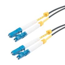L-com Fiber Optic Patch Cord SM G652D Duplex LC/UPC-LC/UPC Armored 4.8mm LSZH Black