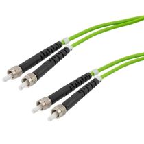 L-com Fiber Optic Patch Cable SMA/PC-SMA/PC Duplex 50/125 OM5 Multimode Fiber 3.0mm PVC Jacket 5 m