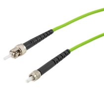 L-com Fiber Optic Patch Cable SMA/PC-ST/PC Simplex 50/125 OM5 Multimode Fiber 3.0mm PVC Jacket 5 m