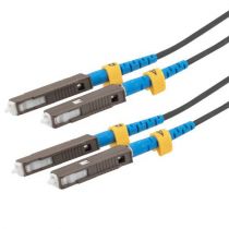 L-com Fiber Optic Patch Cord SM G652D Duplex MU/UPC-MU/UPC Armored 4.8mm LSZH Black