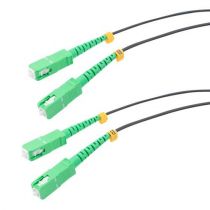L-com Fiber Optic Patch Cord SM G652D Duplex SC/APC-SC/APC Armored 4.8mm LSZH Black
