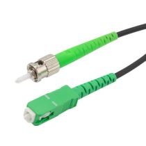 L-com Fiber Optic Patch Cord SM G652D Simplex SC/APC-ST/APC Armored 3.0mm LSZH Black