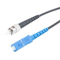 L-com Fiber Optic Patch Cord SM G652D Simplex SC/UPC-ST/UPC Armored 3.0mm LSZH Black