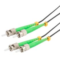 L-com Fiber Optic Patch Cord SM G652D Duplex ST/APC-ST/APC Armored 4.8mm LSZH Black