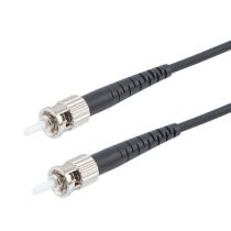 L-com Fiber Optic Patch Cord SM G652D Simplex ST/UPC-ST/UPC Armored 3.0mm LSZH Black