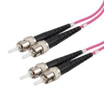 Fiber Optic Patch Cable ST to ST Duplex - 50/125 Multimode OM4 - LSZH