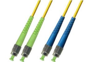 FC-APC to FC-UPC 9/125 Singlemode Duplex Fiber Patch Cable - OS2 