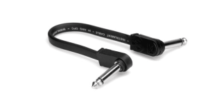 Hosa Flat Guitar Patch Cable - 1/4 Mono Right Angle - Male to Male