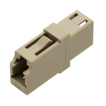 ShowMeCables LC Simplex Low profile BEIGE adapter no flange ZR sleeve