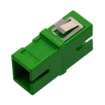 ShowMeCables SC Simplex Adapter w/ No Flange, Green Housing, Zr Sleeve and Regular Spring 