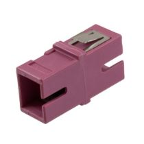 ShowMeCables SC Simplex Adapter w/ No Flange, Heather Violet Housing, Zr Sleeve and Regular Spring 