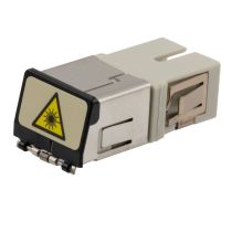 L-com Fiber Coupler, SC/SC Simplex, External Shutter, Side Spring, No Flange, Beige