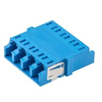 Fiber Optic LC Quad Adapter - Single mode - No Flange - Blue