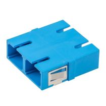 Fiber Optic SC Duplex Coupler - Single mode - No Flange - Blue