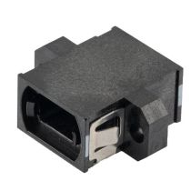 MPO/MTP Type A Coupler - Full Flange - Single Dust Cap - Black