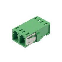 Fiber Optic Economy Coupler, LC/APC Duplex-SC Footprint, SMF, Plastic body, PEI clip, Ceramic sleeve, No flange