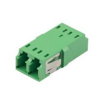 Fiber Optic Economy Coupler, LC/APC Duplex-SC Footprint, SMF, Plastic one-piece body, PEI clip, Ceramic sleeve, No flange