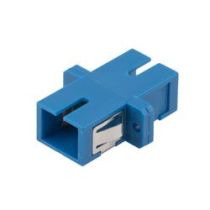 Fiber Optic Economy Coupler, SC Simplex Coupler for SMF, Plastic body, PEI clip, Ceramic sleeve, w/ Flange