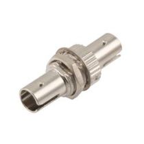 Fiber Optic Economy Coupler, ST, Simplex SMF, Zinc alloy body, Ceramic sleeve, Round thru-hole mount