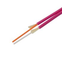 L-com Round Duplex Optical Cable, 50/125 40/100GB OM4, LSZH Rated, 3.0mm, Continuous Run