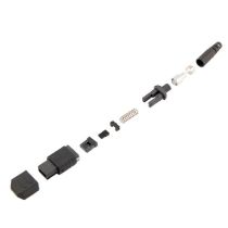 Fiber Connector, MPO Female, 12 Fiber, for 4.0mm MMF, Black, Short boot