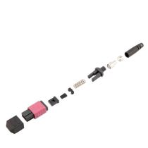 Fiber Connector, MPO Female, 12 Fiber, for 4.0mm MMF, Violet, Short boot, Low-loss