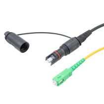 Fiber Optic Outdoor patch cable, Simplex SMF (G.657.A2), Mini-IP SC/APC to SC/APC with 5.0mm LSZH Jacket