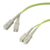 OM5 50/125 Multimode Fiber Cable, Duplex SC-SC, OFNR Zipcord Jacket