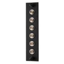 Fiber Sub Panel FC Multimode Couplers, 6 count, Bronze Sleeve, Black 