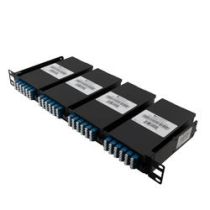 MPO male (pins) pullable rack mount chassis with 4 LGX cassettes - 96 LC Single mode OS2